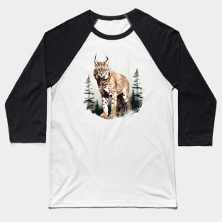 Eurasian Lynx Baseball T-Shirt